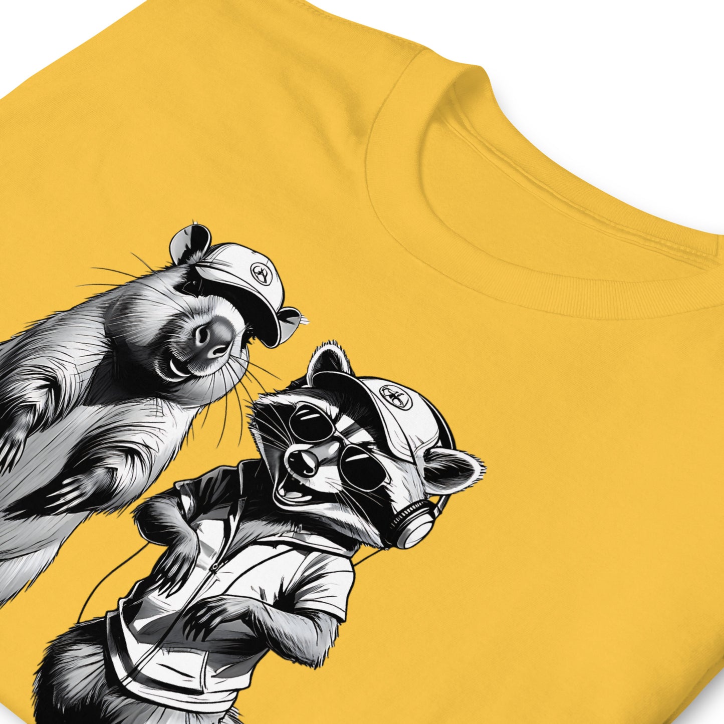 Unisex graphic t-shirt with “Thank God It’s Friday!” cartoon character design, soft cotton short sleeve tee by LostLogicCo Canada