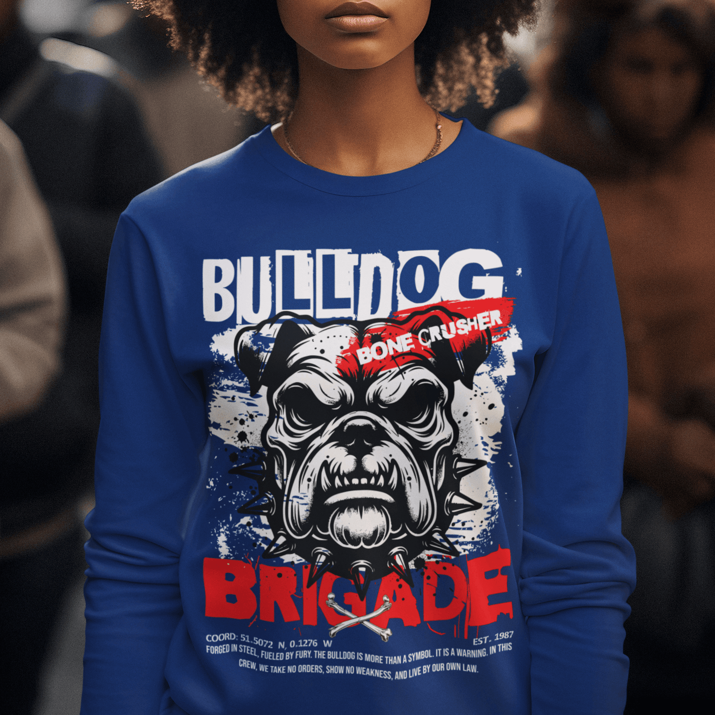 Unisex graphic sweatshirt, classic fit cotton blend crewneck, soft and durable streetwear style by LostLogicCo Canada