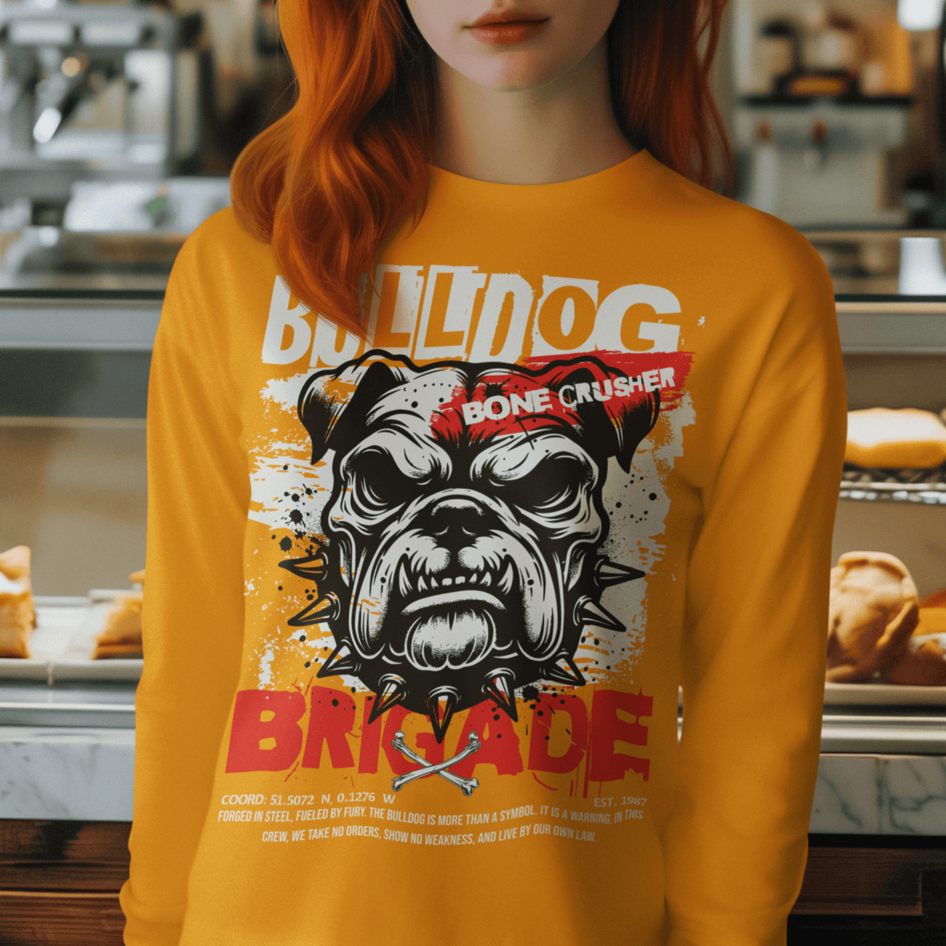 Unisex graphic sweatshirt, classic fit cotton blend crewneck, soft and durable streetwear style by LostLogicCo Canada