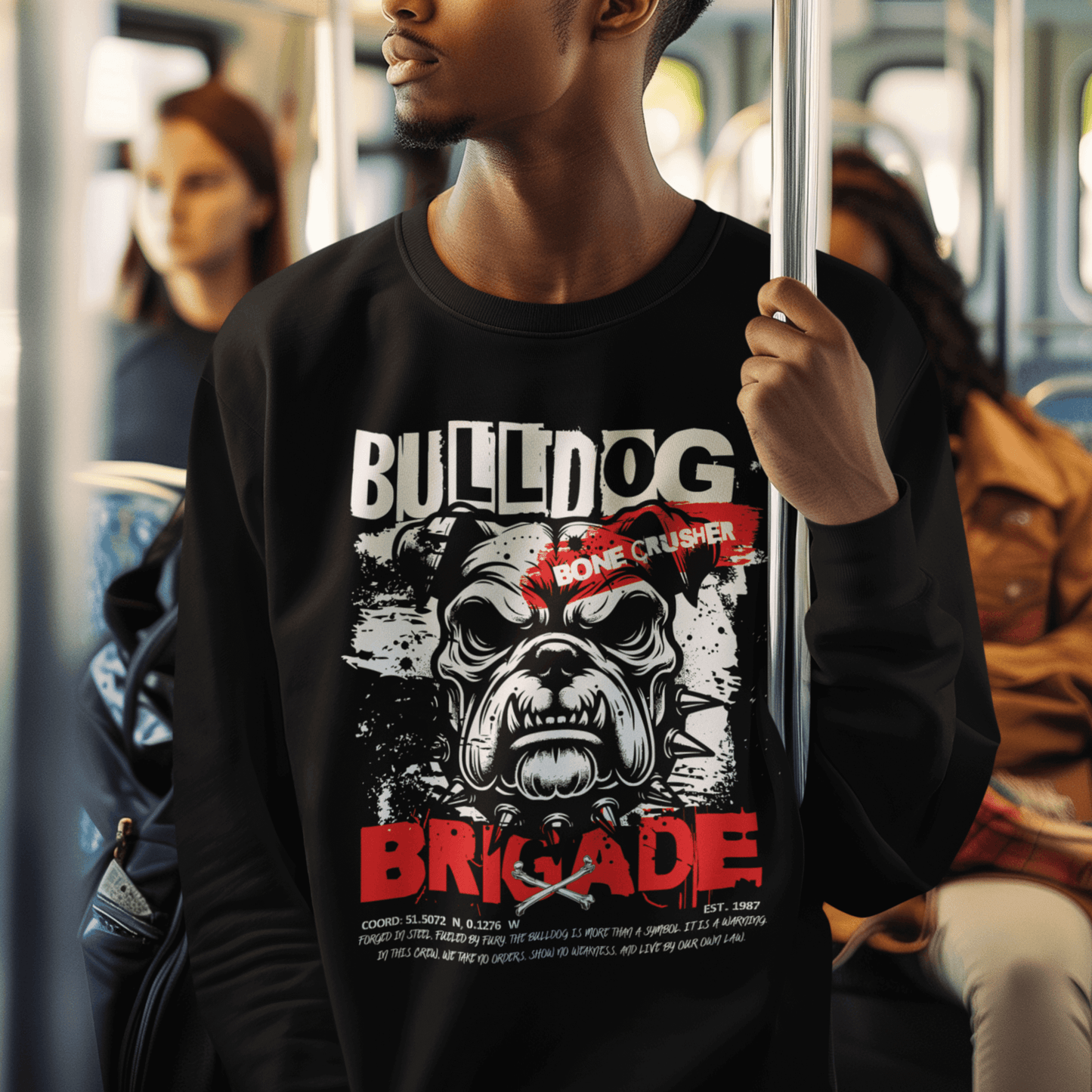 Unisex graphic sweatshirt, classic fit cotton blend crewneck, soft and durable streetwear style by LostLogicCo Canada