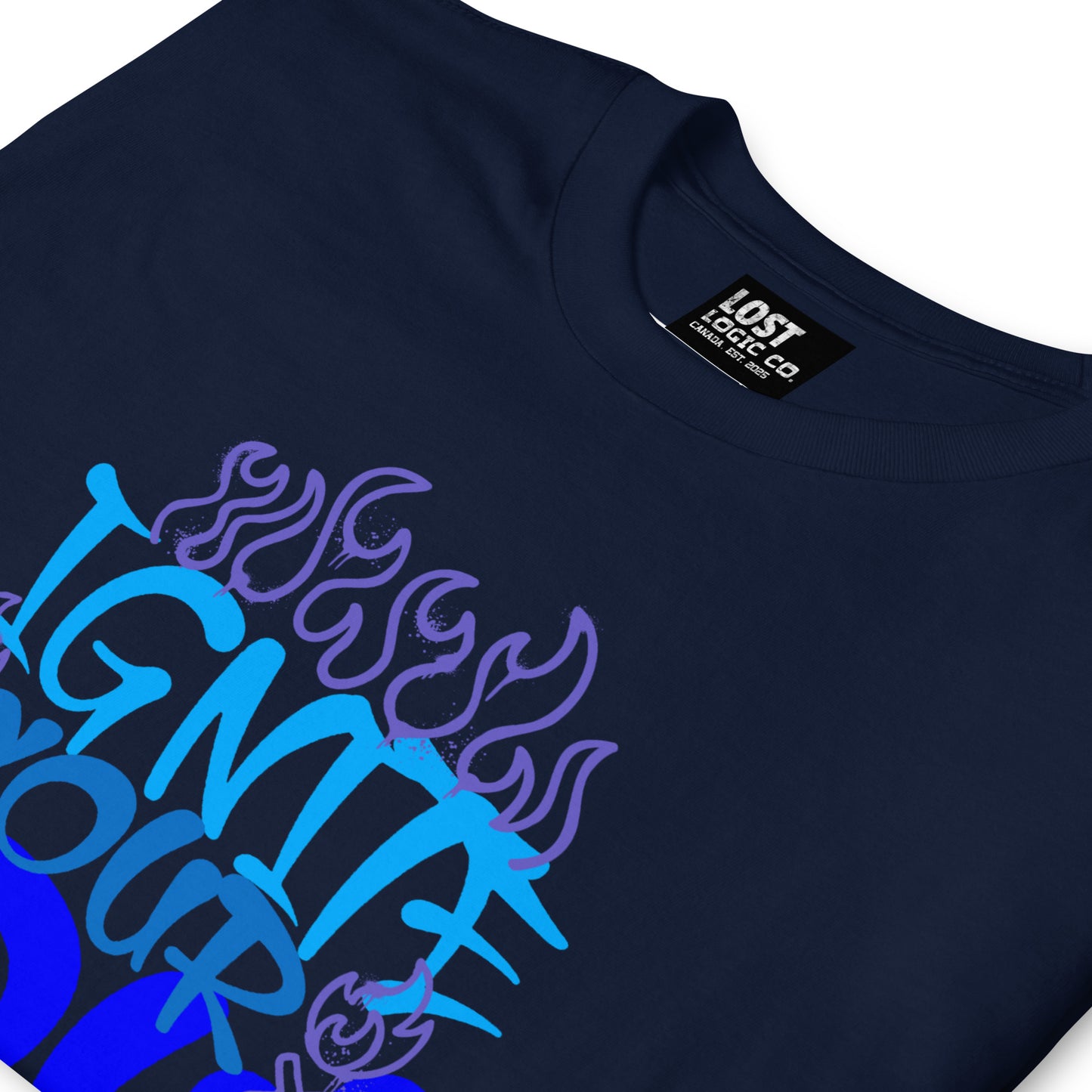 Unisex graphic t-shirt by LostLogicCo, affordable cotton tee, ships to US & Canada