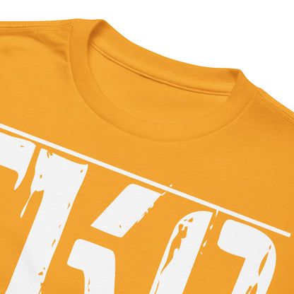 Youth typography t-shirt with bold “TKO” boxing design, moisture-wicking cotton-poly kids tee by LostLogicCo Canada