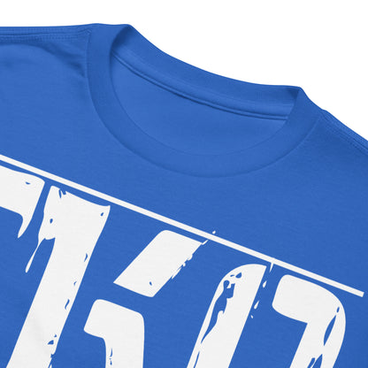 Youth typography t-shirt with bold “TKO” boxing design, moisture-wicking cotton-poly kids tee by LostLogicCo Canada
